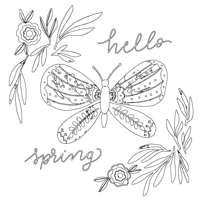 Hello Spring Butterfly
