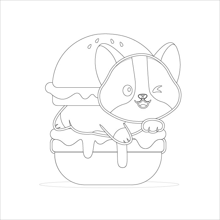 Cat inside burger